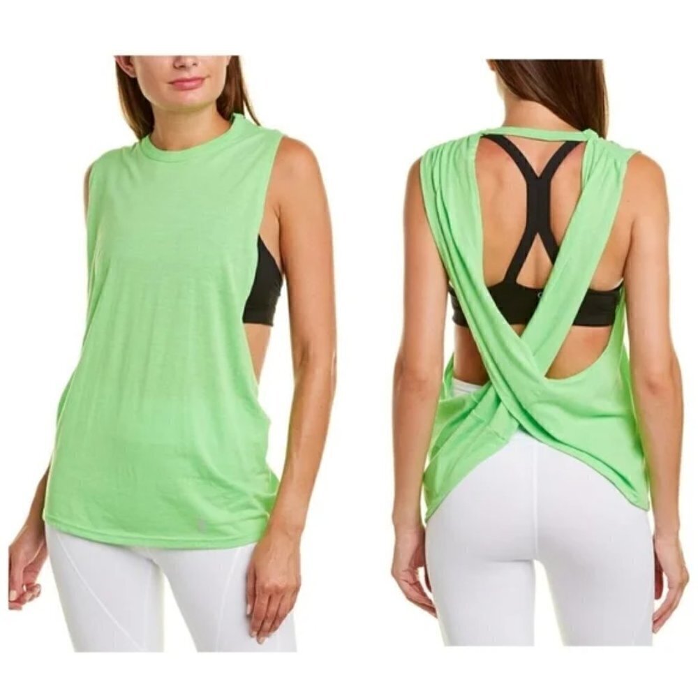 New Free People No Sweat Tank In Neon Green New Without Tag Size Small
